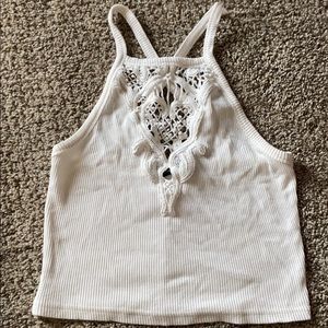 lace white crop too